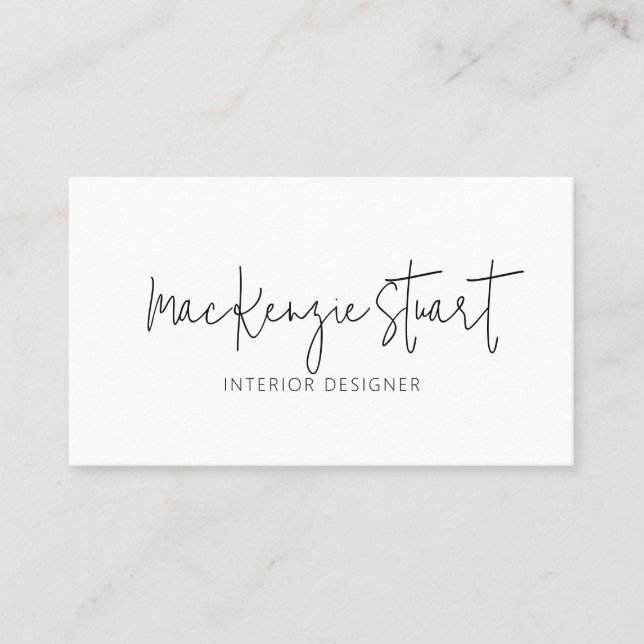 Cartão De Visita Código QR profissional mínimo moderno simples (Frente)