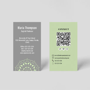 Cartão De Visita Código QR Profissional Moderno Conecte-se Comigo