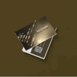 Cartão De Visita Código QR profissional técnico do software Brown e