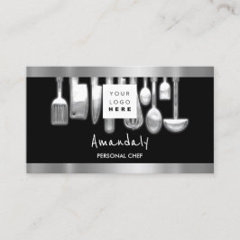 Cartão De Visita Código QR Restaurante do Cozinhar de Chef Pessoal 