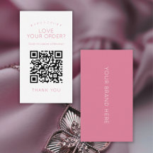 Código QR Rosa Simples Deixe uma Avaliação