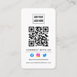 Cartão De Visita Código QR Seguir Digitalização Para Conectar-Se A