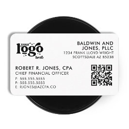 Cartão De Visita Código QR Seu Logotipo Simples Design Genérico Bra