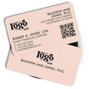 Cartão De Visita Código QR Seu Logotipo Simples Design Genérico Bra