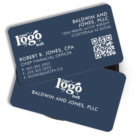 Cartão De Visita Código QR Seu Logotipo Simples Design Genérico Bra