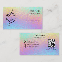 Cartão De Visita Código QR Skin care & Beauty Salon
