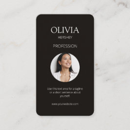 Cartão De Visita Código QR social de foto branca / preta