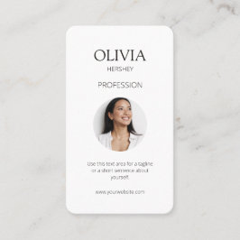 Cartão De Visita Código QR social de foto branca / preta