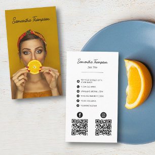 Cartão De Visita Códigos QR do Script Professional Photoics 2