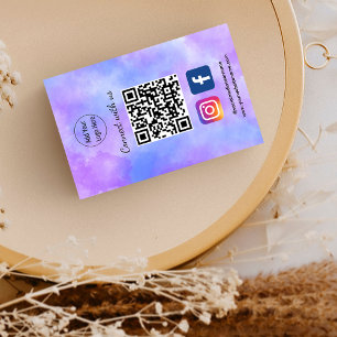 Cartão De Visita Códigos QR personalizados para Instagram e Faceboo