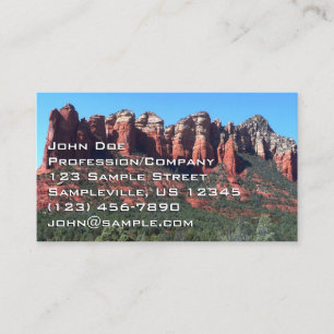 Cartão De Visita Coffee Pot Rock II em Sedona Arizona