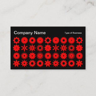 Cartão De Visita Cogs - Vermelho em Preto