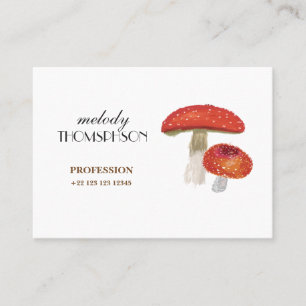 Cartão De Visita Cogumelos Amanita Muscaria