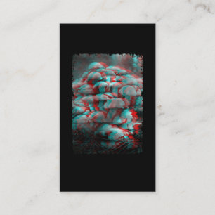 Cartão De Visita Cogumelos de Mente Louca Psicodélica Fungi Vaporwa