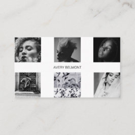 Cartão De Visita Colagem de fotografia minimalista personalizada
