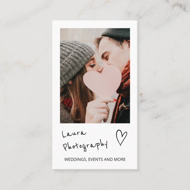Cartão De Visita Colagem de fotos do fotógrafo do casamento moderno (Frente)