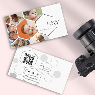 Cartão De Visita Colagem de Fotos Múltiplas Amiáveis Honeycomb