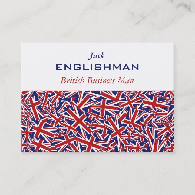Cartão De Visita Colagem de Union Jack (Frente)