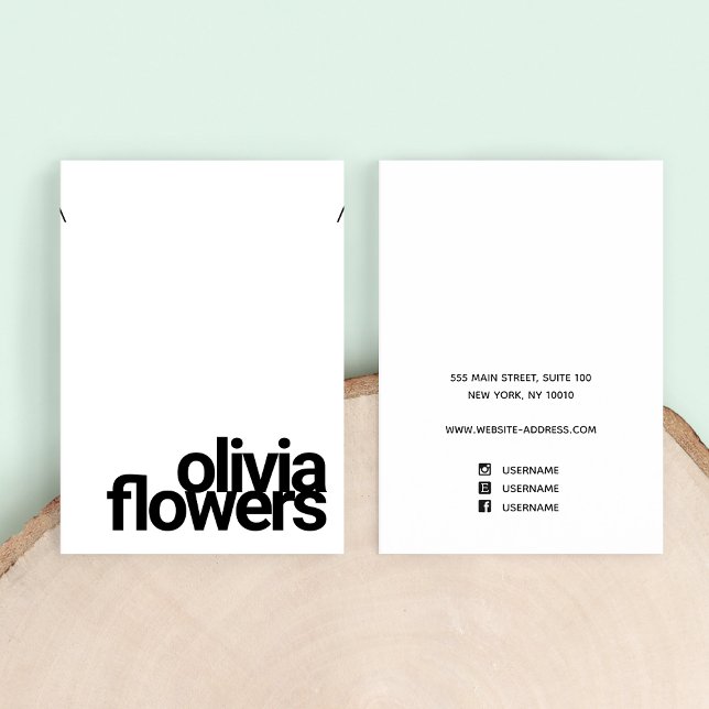 Cartão De Visita Colar de Bracelete Moderno - Preto e Branco (Criador carregado)