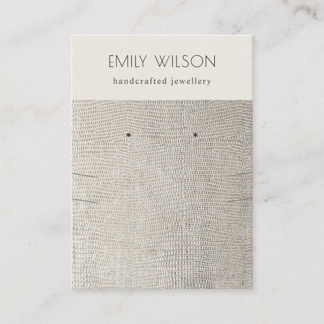 Cartão De Visita Colar de Colheita de Pérolas de Prata (Frente)