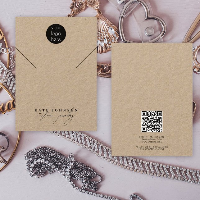 Cartão De Visita Colar de Jovens Logotipo Comercial (Jewelry Holder Necklace Display Business Logo Business Card)