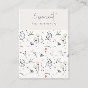 Cartão De Visita Colar de Manchas de Ferrugem Azul Pastel