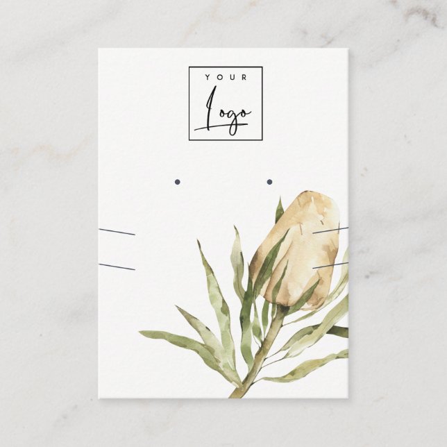 Cartão De Visita Colar Nativo Banksia Floral (Frente)