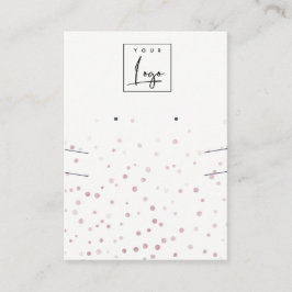 Cartão De Visita Colar o logotipo Blush Waterolor Confetti