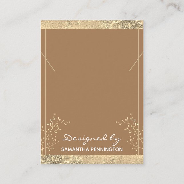 Cartão De Visita Colar Visor Dourado da Largura (Frente)