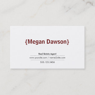 Cartão De Visita Colchetes Vermelho