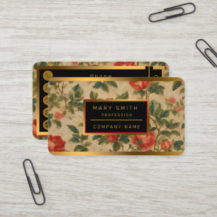Cartão De Visita Coleção de Vintage Floral Moderna