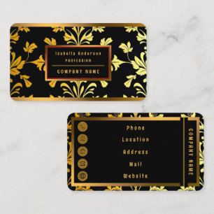 Cartão De Visita Coleção Floral Elegante de Luxo Popular