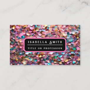 Cartão De Visita Coleção Holográfica de Trendy Glitter Opal
