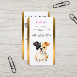 Cartão De Visita Coleção Personalizada de Higiene Canina de Luxo Mo