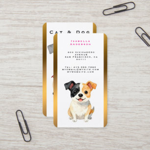 Cartão De Visita Coleção Personalizada de Higiene Canina de Luxo Mo