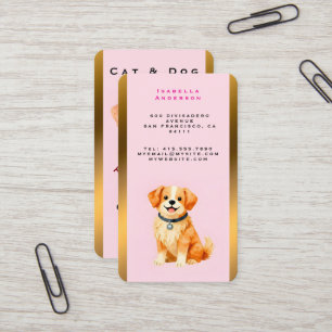 Cartão De Visita Coleção Personalizada de Higiene Moderna para Cães