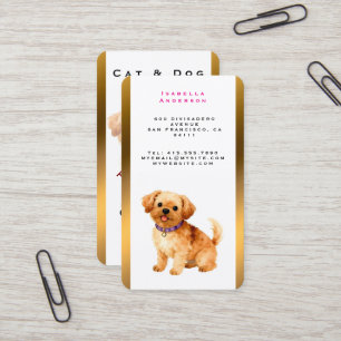 Cartão De Visita Coleção Personalizada de Luxo para Cães Tendência 