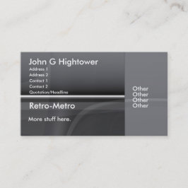 Cartão De Visita Coleção retro do metro