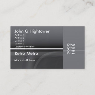 Cartão De Visita Coleção retro do metro