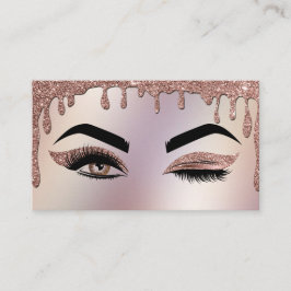 Cartão De Visita Coleta Dourada Makeup artista Piscar os olhos Lash