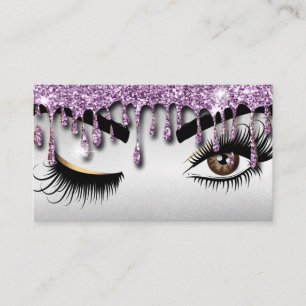 Cartão De Visita Coleta Dourada Makeup artista Piscar os olhos Lash