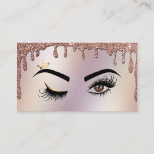 Cartão De Visita Coleta Dourada Makeup artista Piscar os olhos Lash
