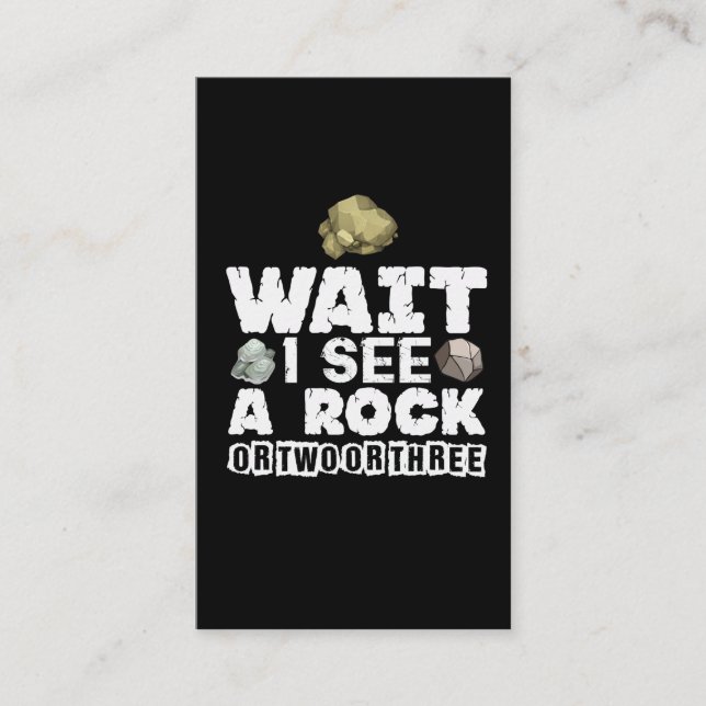 Cartão De Visita Coletor de Rock - Geólogo Mineral Geológico Engraç (Frente)