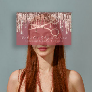 Cartão De Visita Coletor de Rosa do Hair Salon Stylist Hairdresser