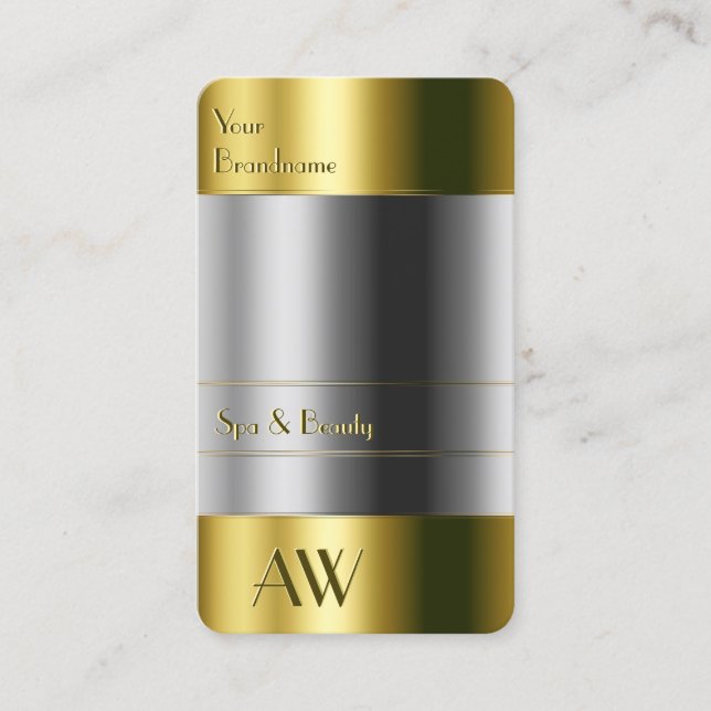 Cartão De Visita Colher Olhos Recipientes Dourados Vidro Óptica Mon (Frente)