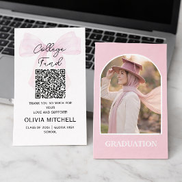 Cartão De Visita College fund graduation enclosure card