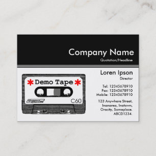 Cartão De Visita Color Header III v2 - Preto - Demo Tape