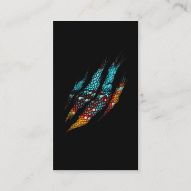 Cartão De Visita Colorida Chameleon Skin (Frente)