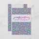 Cartão De Visita Colorida Elegante Tint Glitter e Sparkles 2 (Frente/Verso)