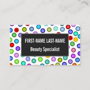 Cartão de visita colorido de muitos círculos